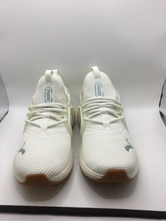 Puma Shoes - Puma White Knit Slip-On Sneakers with Gum Outsole